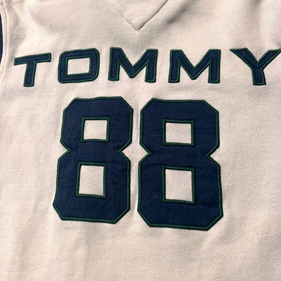 Tommy Hilfiger Preppy Colourblock Crest Tommy 88 Rugby Jumper Pullover S - Picture 8 of 8